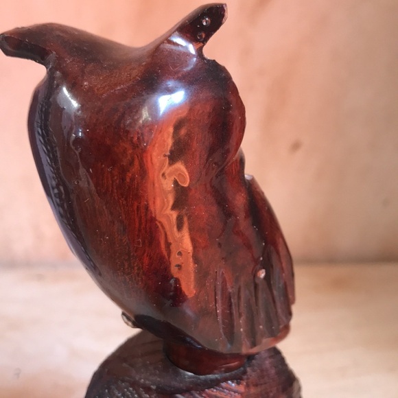 Vintage hand carved Ironwood owl, 2 piece chili/spices crusher rare unique - Picture 14 of 16